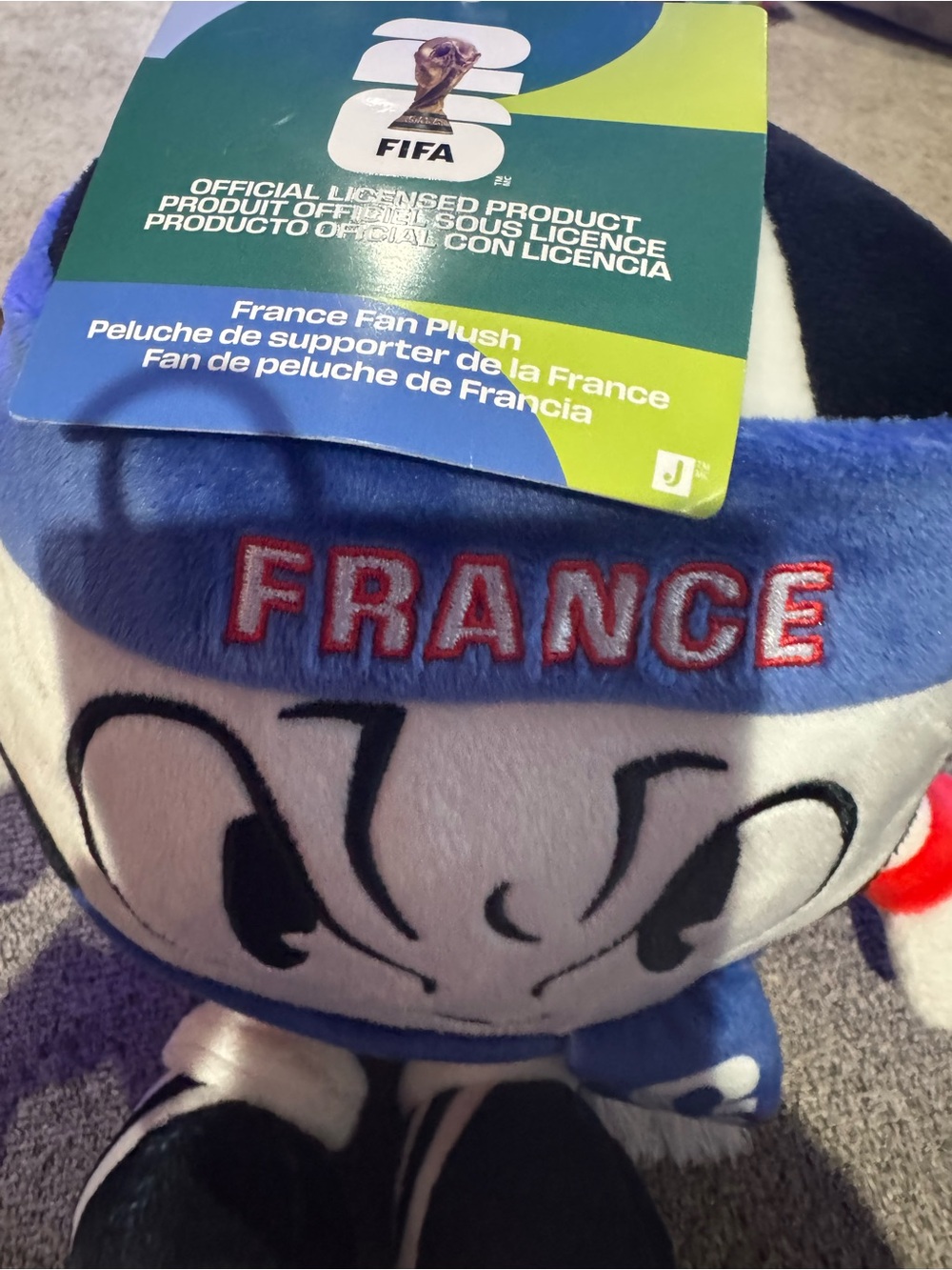 FIFA France Fan Plush Soft Toy - Blue & White